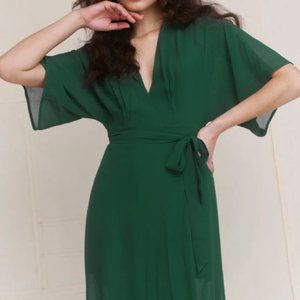 Reformation Winslow Dress - Emerald Size L